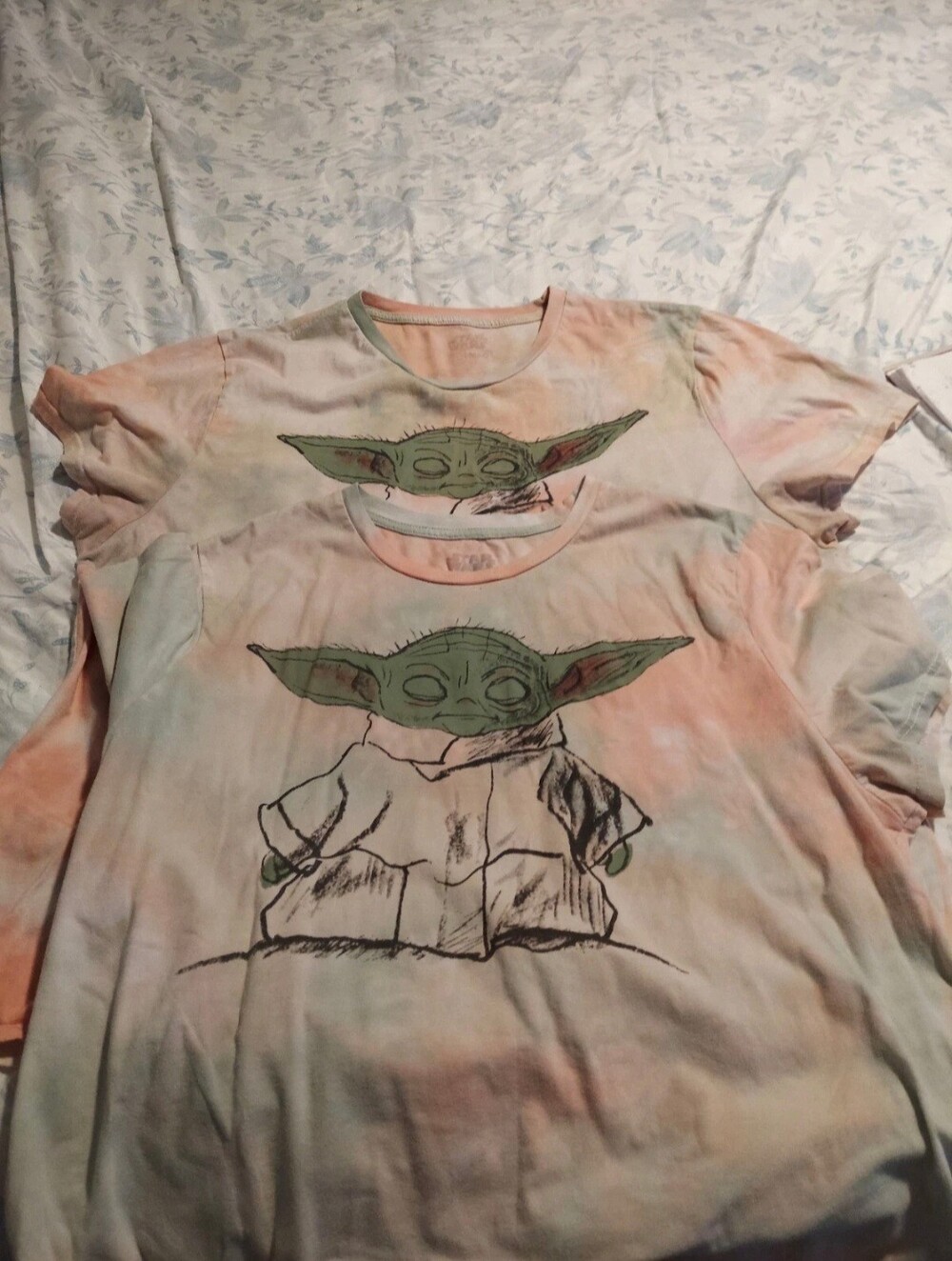 Star Wars Baby Yoda Tie Dye T-Shirt 2XL Cotton Short Sleeve